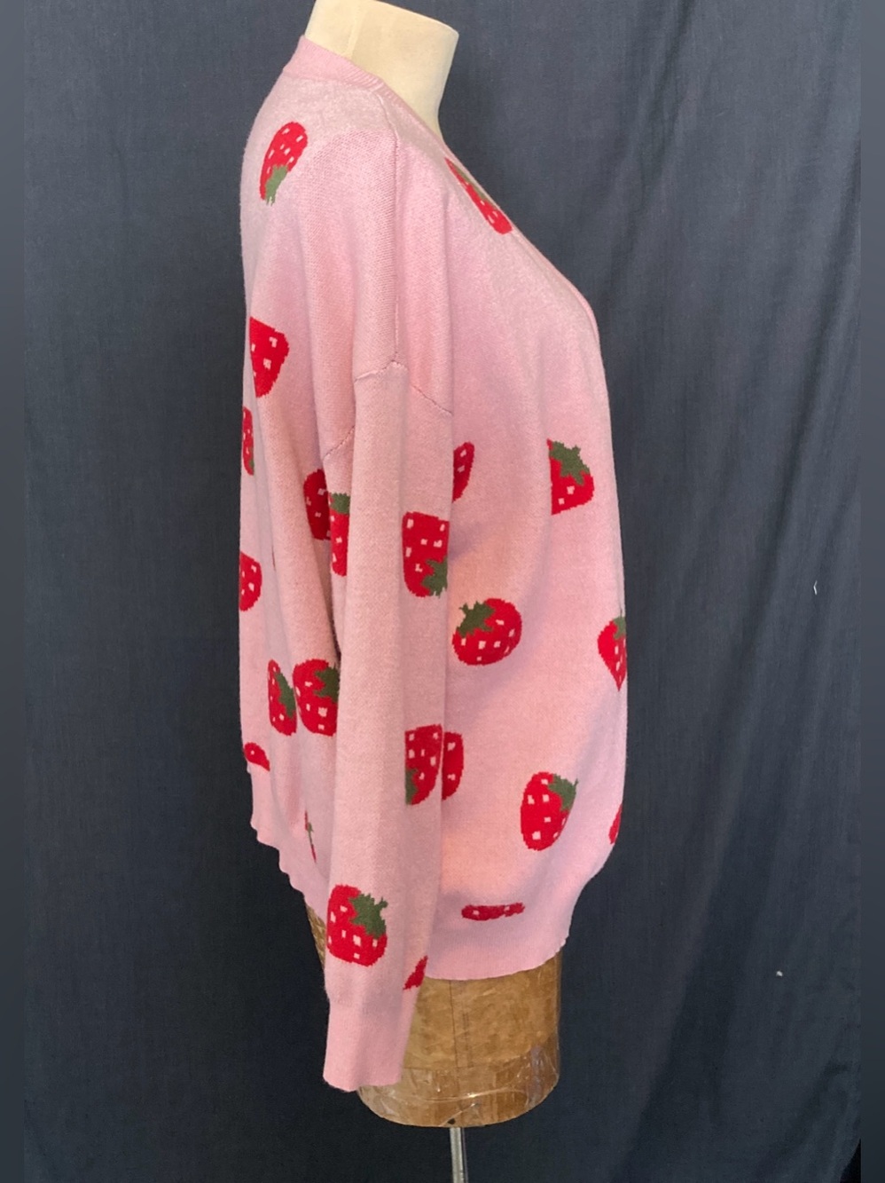Pink Strawberry Knit Cardigan - Picture 4 of 14